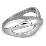 Srebrny pierścionek przeplatany bez kamieni