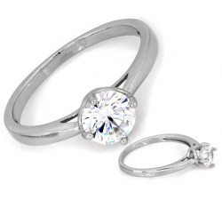 Srebrny pierścionek z cyrkonią 925