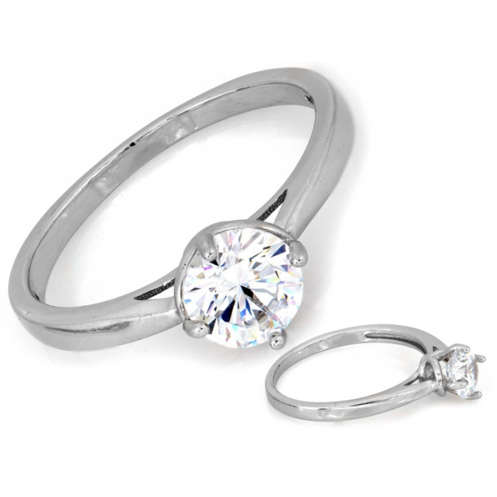 Srebrny pierścionek z cyrkonią 925