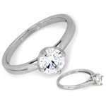 Srebrny pierścionek z cyrkonią 925