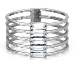 Szeroki srebrny pierścionek z cyrkoniami