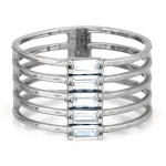 Szeroki srebrny pierścionek z cyrkoniami