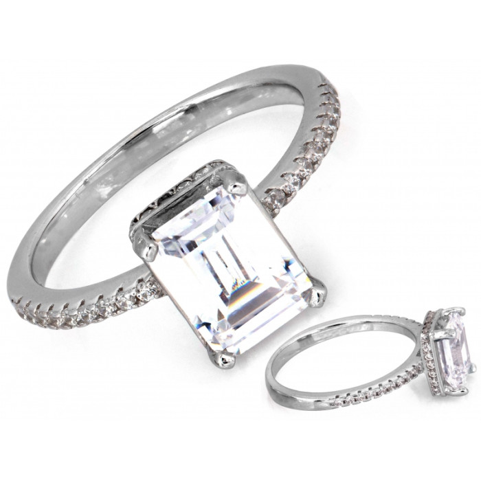 Srebrny pierścionek 0.925, elegancki wzór