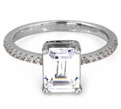 Srebrny pierścionek 0.925, elegancki wzór