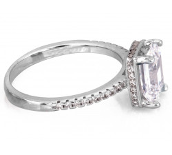 Srebrny pierścionek 0.925, elegancki wzór