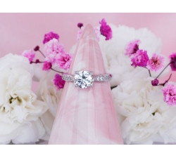 Srebrny pierścionek z oczkiem, klasyczny wzór