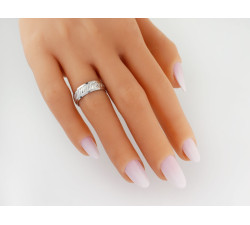 Srebrna obrączka frezowana satynowana 6mm