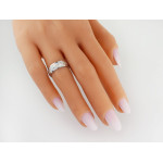 Srebrna obrączka frezowana satynowana 6mm