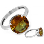 Srebrny pierścionek z okrągłym kamieniem