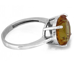 Srebrny pierścionek z okrągłym kamieniem