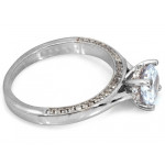 Pierścionek srebrny z oczkiem z cyrkonią