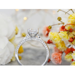 Pierścionek srebrny z oczkiem z cyrkonią