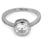 Pierścionek srebrny z cyrkoniami