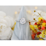 Pierścionek srebrny z cyrkoniami