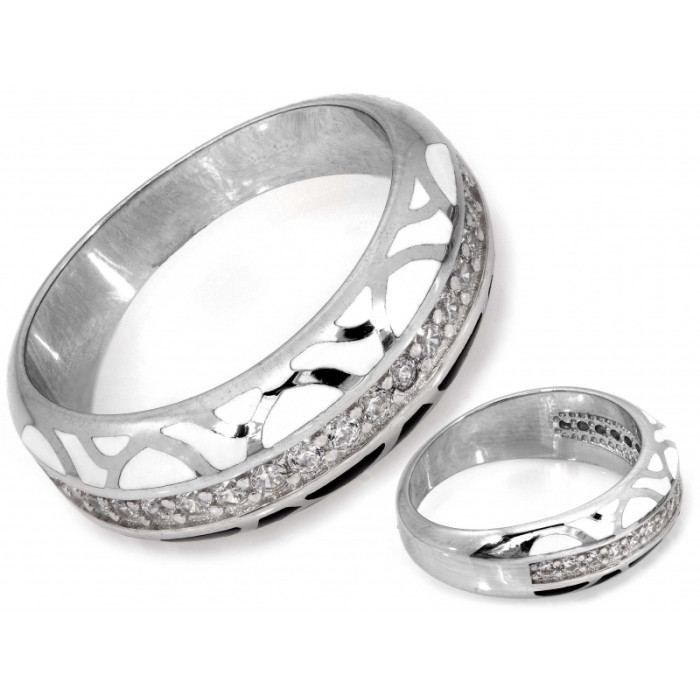 Srebrny pierścionek z emalią