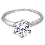 Pierścionek srebrny z dużą cyrkonią