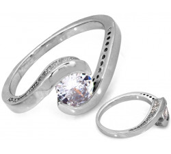 Srebrny pierścionek z próby 0.925, rozmiar 15-20