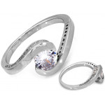 Srebrny pierścionek z próby 0.925, rozmiar 15-20