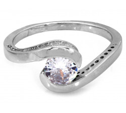 Srebrny pierścionek z próby 0.925, rozmiar 15-20