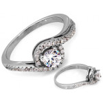 Srebrny pierścionek z cyrkoniami