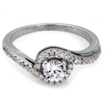 Srebrny pierścionek z cyrkoniami