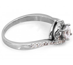 Srebrny pierścionek z cyrkoniami