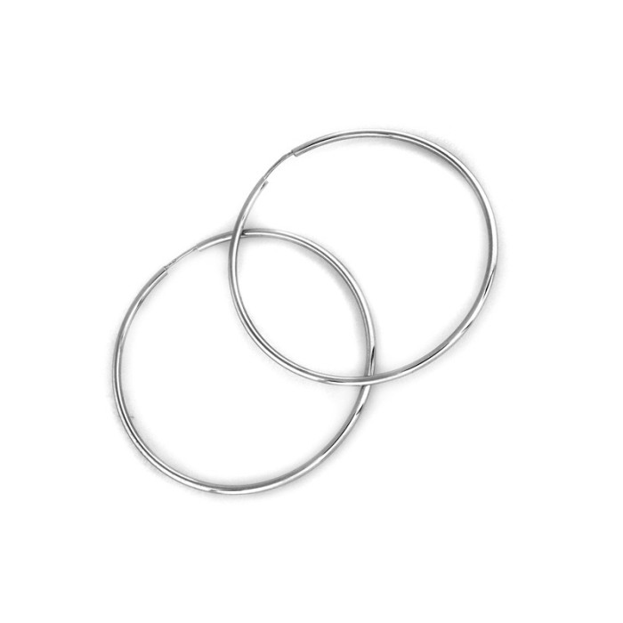 Srebrne kolczyki koła, 50mm