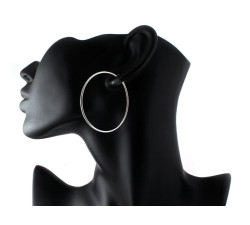 Srebrne kolczyki koła, 50mm