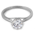 Srebrny pierścionek z cyrkonią