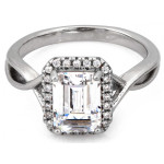 Srebrny pierścionek z prostokątnym oczkiem markiza