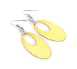 Srebrne kolczyki wiszące z cyrkoniami