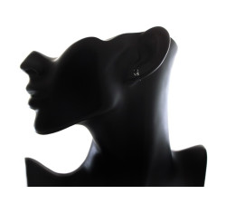 Srebrne kolczyki z czarnymi cyrkoniami