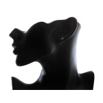 Srebrne kolczyki z czarnymi cyrkoniami