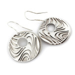 Srebrne kolczyki wiszące okrągłe duże