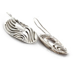 Srebrne kolczyki wiszące okrągłe duże