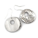 Srebrne kolczyki wiszące okrągłe duże