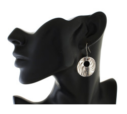 Srebrne kolczyki wiszące okrągłe duże