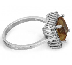 Pierścionek srebrny kwadratowa markiza z zultanitem