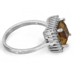 Pierścionek srebrny kwadratowa markiza z zultanitem