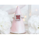 Pierścionek srebrny kwadratowa markiza z zultanitem