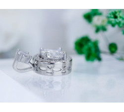 Srebrna zawieszka okrągła z cyrkoniami 925