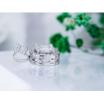 Srebrna zawieszka kwadratowa z cyrkoniami