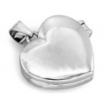 Zawieszka srebrna puzderko serce z cyrkoniami