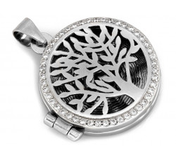 Srebrne puzderko z drzewkiem szczęścia