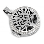 Srebrne puzderko z drzewkiem szczęścia