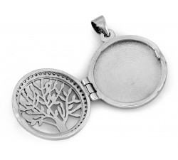 Srebrne puzderko z drzewkiem szczęścia