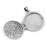 Srebrne puzderko z drzewkiem szczęścia