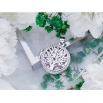 Srebrne puzderko z drzewkiem szczęścia