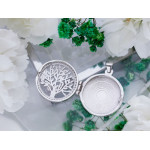 Srebrne puzderko z drzewkiem szczęścia