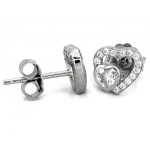 Srebrne kolczyki z sercami